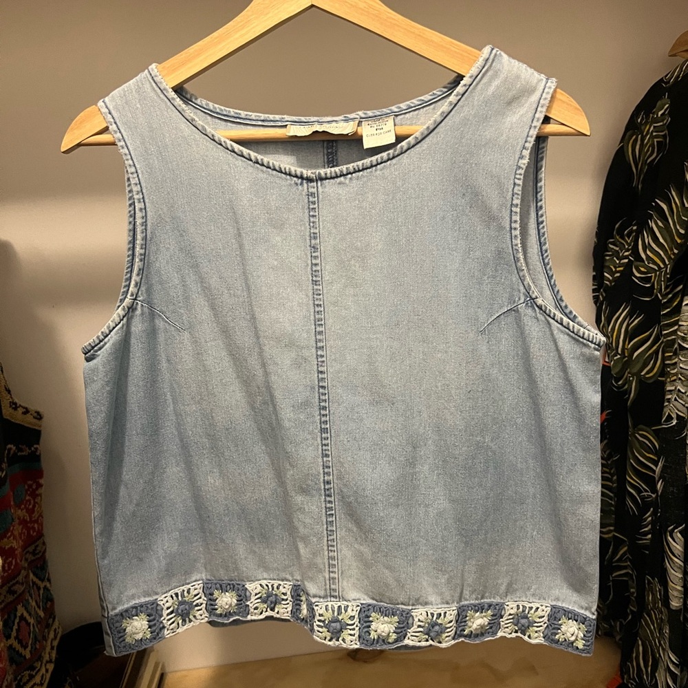 Denim crop top